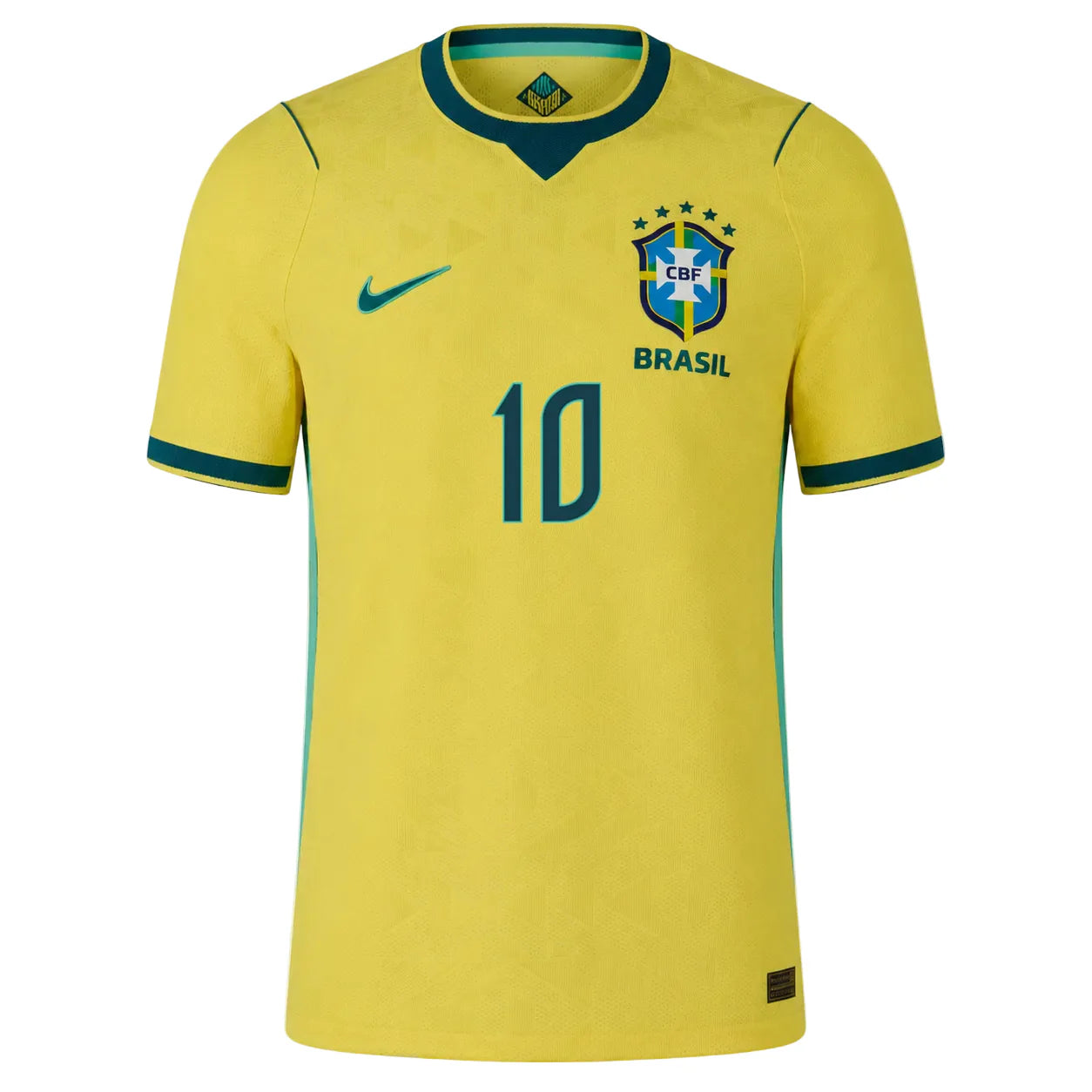 Nike Men's Brazil Neymar Jr. Match Authentic Home Jersey 2026 (Yellow/Teal)